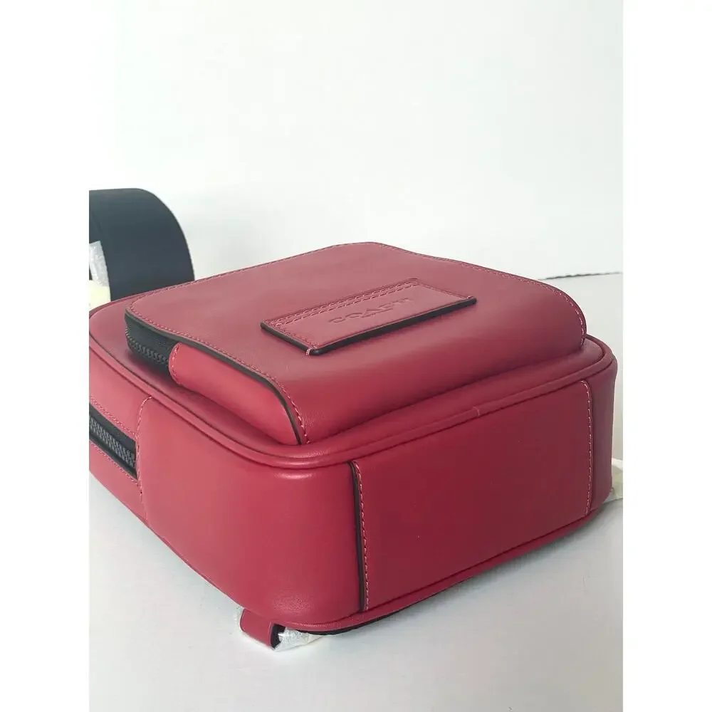 Coach Racer Sling Pack CU252 True Red Calf Leather Small Crossbody